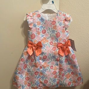 Brand new little girls Bonnie Jean floral print dress.